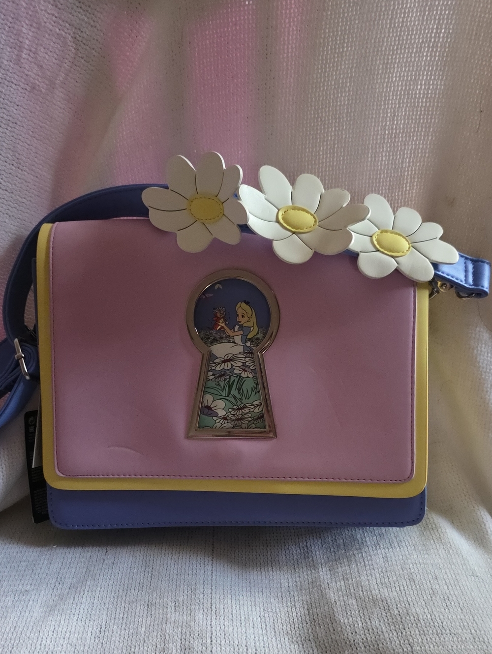 Disney Pastel Daisy Alice In Wonderland Crossbody Bag NWT
